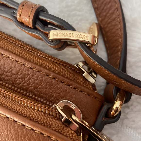 Michael Kors Cognac Leather Fulton Crossbody Bag - Picture 3 of 5